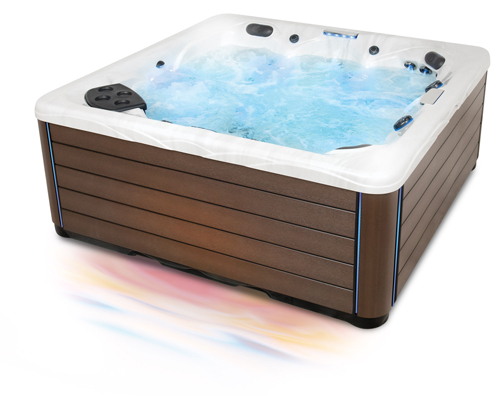 Dreiviertelansicht eines twilight series Whirlpools von master spas